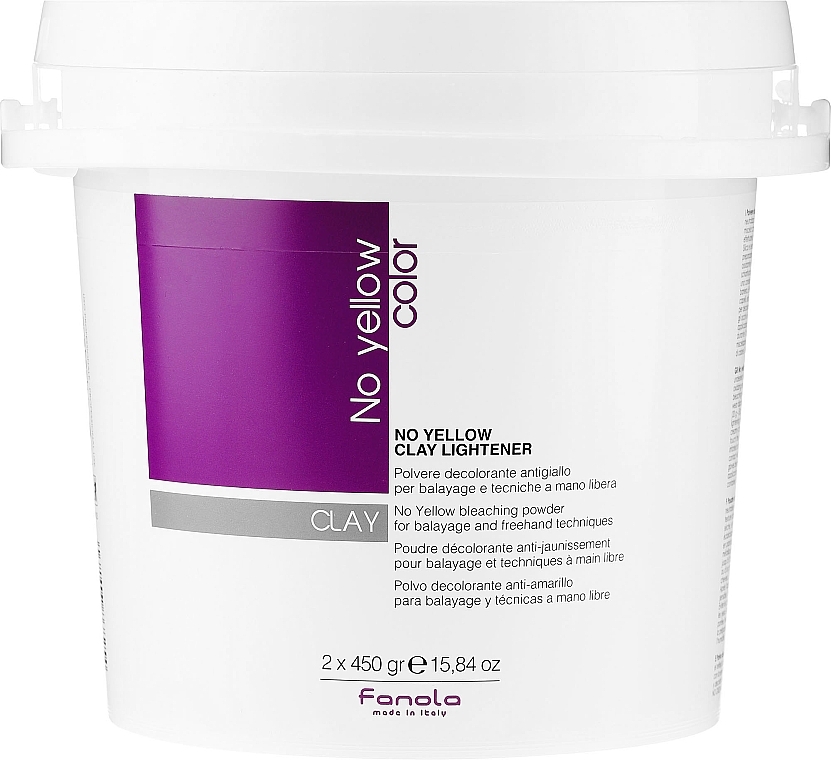 Lightening Hair Paste - Fanola No Yellow Clay Lightner — photo N1