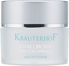 Fragrances, Perfumes, Cosmetics Night Cream with Phytocomplex & Hyaluronic Acid - Krauterhof Hyaluron Phytocomplex Night Cream