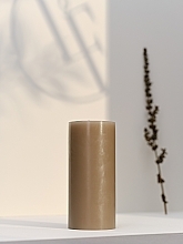 Cylinder Candle, diameter 7 cm, height 15 cm - Bougies La Francaise Cylindre Candle Taupe — photo N3