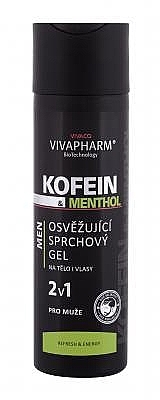 2in1 Refreshing Shower Gel & Shampoo for Men - Vivaco VivaPharm Caffeine & Menthol — photo N1