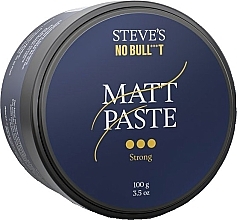 Fragrances, Perfumes, Cosmetics Matte Hair Paste, strong hold - Steve's No Bull***t Matt Paste Strong