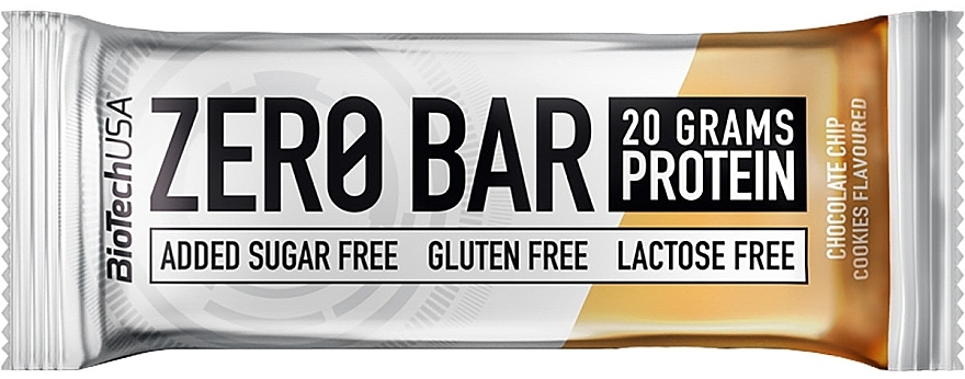 Protein Bar with Chocolate Chip Cookies Flavor - BiotechUSA Zero Bar Chocolate Chip Cookies — photo N1