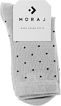 Fragrances, Perfumes, Cosmetics Women Socks with Pattern, dots, grey - Moraj