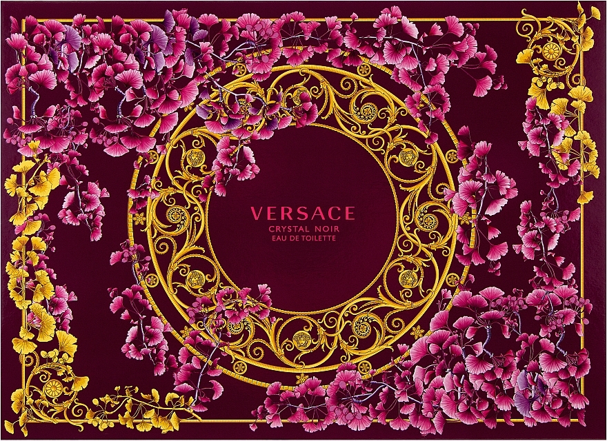 Versace Crystal Noir - Set (edt/90ml + edt/mini/5ml + sh/gel/100ml + b/lot/100ml) — photo N1