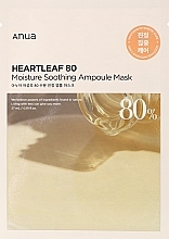 Fragrances, Perfumes, Cosmetics Soothing Face Mask - Anua Heartleaf 80 Moisture Soothing Ampoule Mask