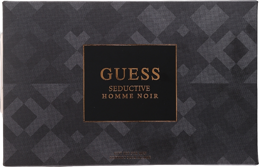 Guess Seductive Homme Noir - Set (edt/100ml + sh/gel/100ml + deo/226ml + pouch/1pc) — photo N1