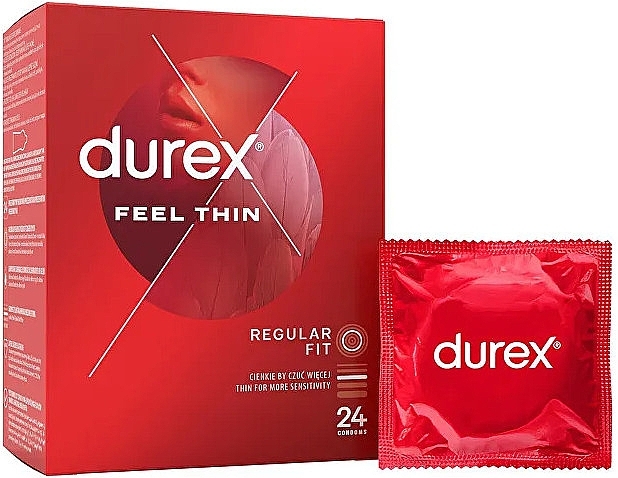 コンドーム、24枚 - Durex Feel Regular Fit — photo N1