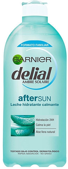 Moisturizing After Sun Aloe Vera Milk - Garnier Delial Ambre Solaire After Sun Soothing Hydrating Milk With Aloe Vera — photo N1