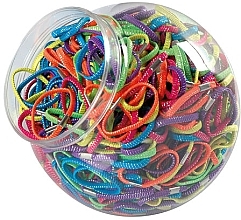 Colorful Hair Bands Set 'Neon', 42065, 600 pcs - Top Choice Hair Bands With Metal Clip — photo N1