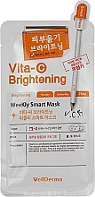 Fragrances, Perfumes, Cosmetics Brightening Face Mask with Vitamin C - WellDerma Vita C Brightening Weekly Smart Facial Mask Sheet