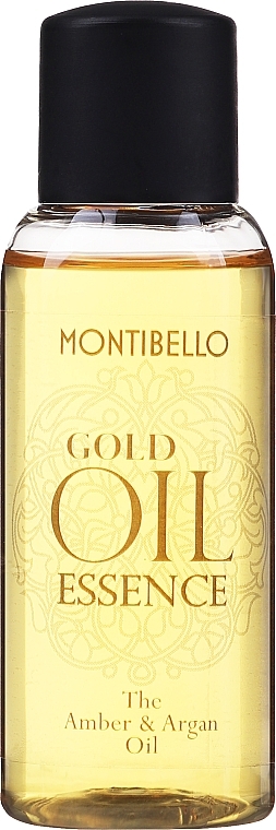 GIFT! Intensively Nourishing and Moisturizing Hair Oil - Montibello Gold Oil Essence Amber and Argan Oil — photo N1