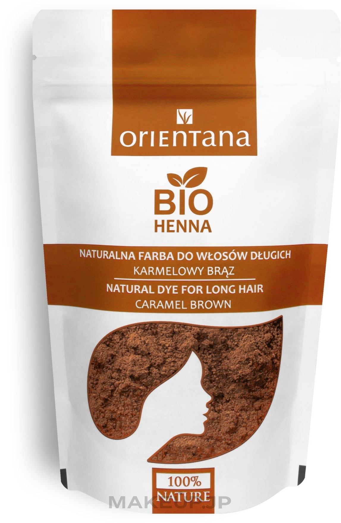 Plant Dye for Long Hair - Orientana Bio Henna Natural For Long Hair — photo Caramel Brown