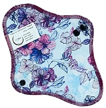 Fragrances, Perfumes, Cosmetics Reusable Cotton Daily Liner, fuchsia with flowers - Soft Moon Ultra Comfort Regular