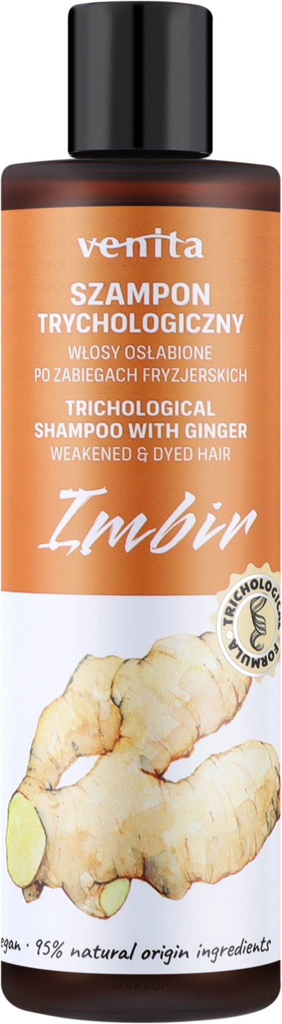 Trichological Shampoo for Weakened Hair - Venita Shampoo With Ginger — photo 300 ml