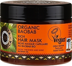 Fragrances, Perfumes, Cosmetics Strengthening Hair Mask - Planeta Organica Organic Baobab Rich Hair Mask