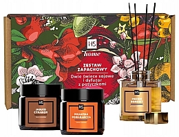 Fragrances, Perfumes, Cosmetics Set - Hiskin Home Set (candle/100ml*2 + diffusor/1pc)