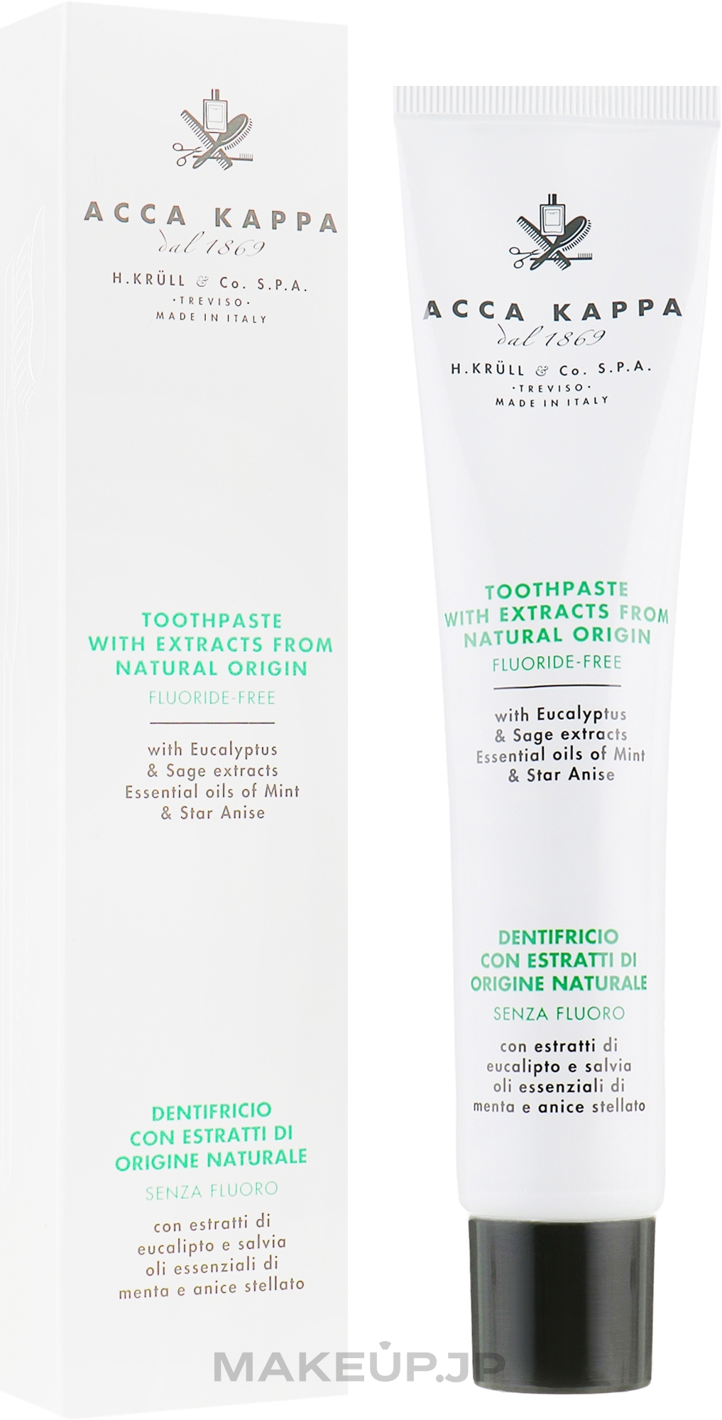 Natural Fluorine-Free Toothpaste - Acca Kappa Natural Fluoride-Free Toothpaste — photo 100 ml