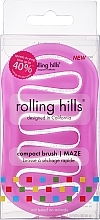 Quick Dry Compact Hair Brush, pink - Rolling Hills Compact Brush Maze — photo N1