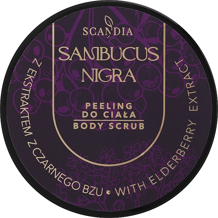 ニワトコの花と果実のエキスを使った砂糖塩ピーリング - Scandia Sunbucus Nigra Body Scrub	 — photo N1