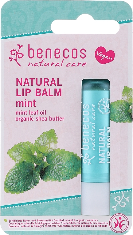 Menthol Lip Balm - Benecos Natural Care Lip Balm Mint — photo N1
