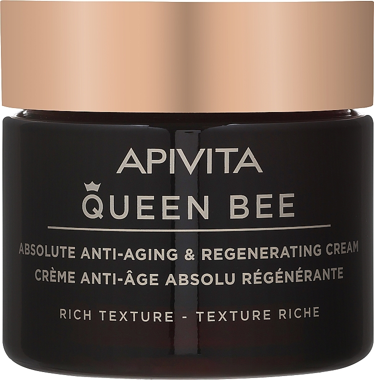 Rich Anti-Wrinkle Regenerating Face Cream - Apivita Queen Bee Absolute Anti-Aging & Regenerating Cream Rich Texture — photo N2