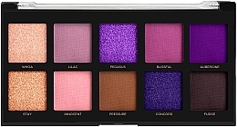Eyeshadow Palette - Profusion Cosmetics Violets 10 Shades Eyeshadow Palette — photo N2