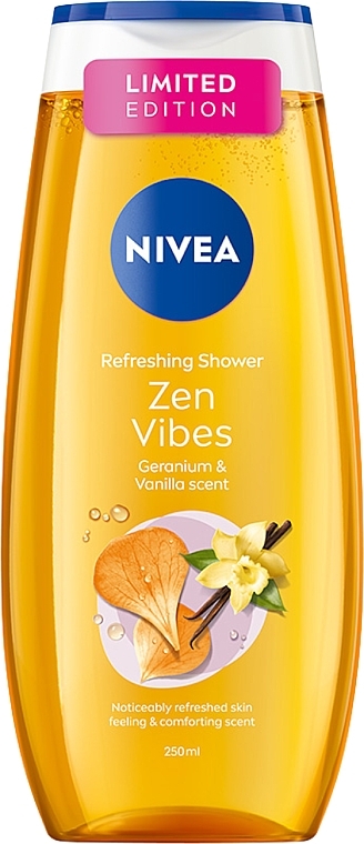 Refreshing Shower Gel - Nivea Fresh Zen Vibes Geranium & Vanilla Refreshing Shower — photo N1