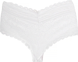 Women High-Waisted Lace Boyshorts, white - Moraj — photo N1