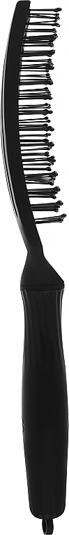 Styling Brush with Double Nylon Bristles - Olivia Garden Finger Brush Medium Black — photo N1