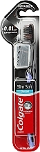 Silk Threads Charcoal Toothbrush, black-purple - Colgate Slim Soft Toothbrush — photo N1