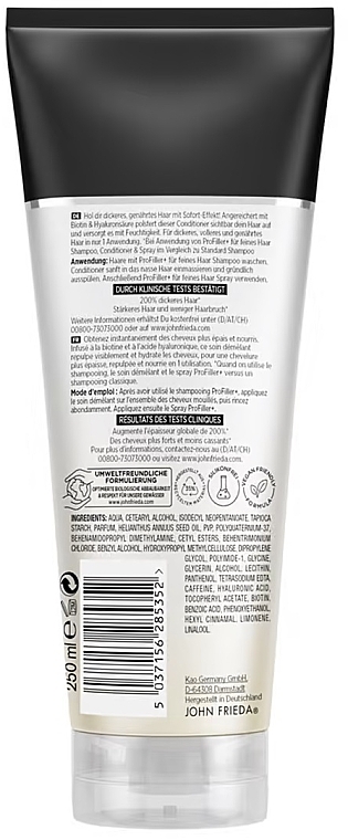 Thickening Conditioner - John Frieda PROfiller+ Conditioner — photo N3