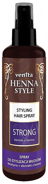 Nega Strong Hold Styling Hair Spray - Venita Henna Style Styling Hair Spray — photo N1