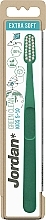 Toothbrush for Kids, 5-10 years, extra soft, green - Jordan Green Clean Kids — photo N1