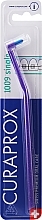 Single-Tufted Toothbrush 'Single CS 1009', purple with glitter and blue bristles - Curaprox — photo N1