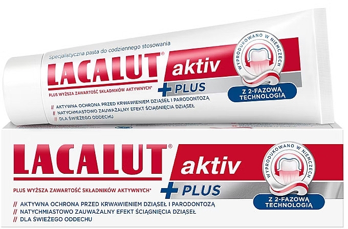 Toothpaste with Two-phase Technology - Lacalut Activ Plus — photo N1