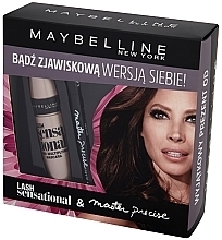 Fragrances, Perfumes, Cosmetics Set - Maybelline Lash Sensational & Master Precise (mascara/9.5ml + eye/liner/6g)