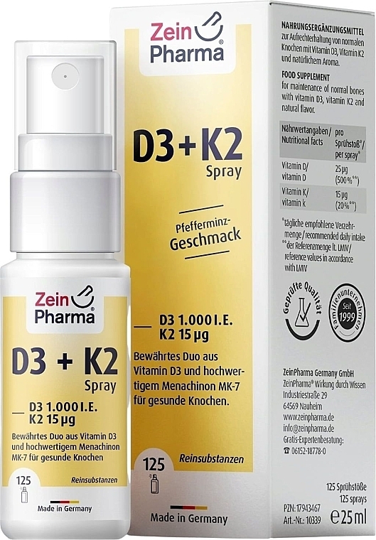 Vitamin D3 + K2 Spray - ZeinPharma Vitamin D3 + K2 Spray — photo N1