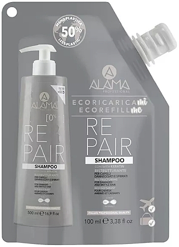 Shampoo for Damaged Hair - Alama Repair Shampoo Travel Size — photo N1