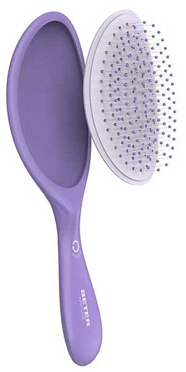 Hair Brush, lilac - Beter Recycled Collection Pneumatic Brush With Removable Base — photo N3