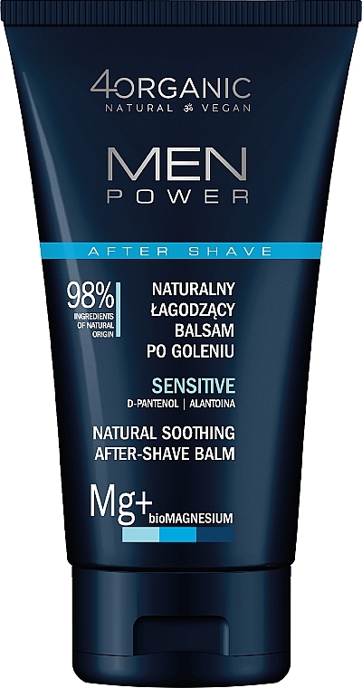 Soothing After Shave Balm for Sensitive Skin - 4Organic Men Power Natural Soothing After-Shave Balm Sensitive — photo N1