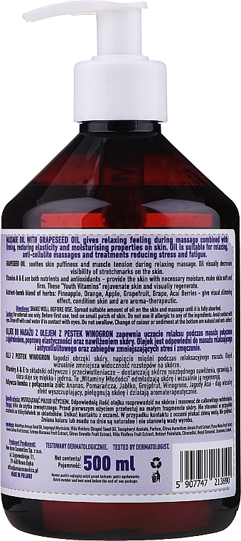 Massage Oil - Eco U Grapeseed Massage Oil — photo N12