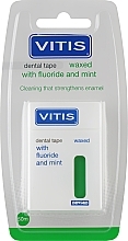 Fragrances, Perfumes, Cosmetics Waxed Dental Tape with Fluoride & Mint, wide, 50 m - Dentaid Vitis Waxed Dental Tape With Fluoride And Mint