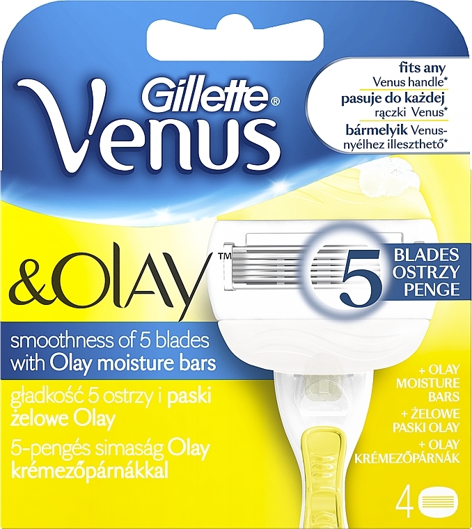 Shaving Razor Refills, 4 pcs. - Gillette Venus and Olay — photo N1