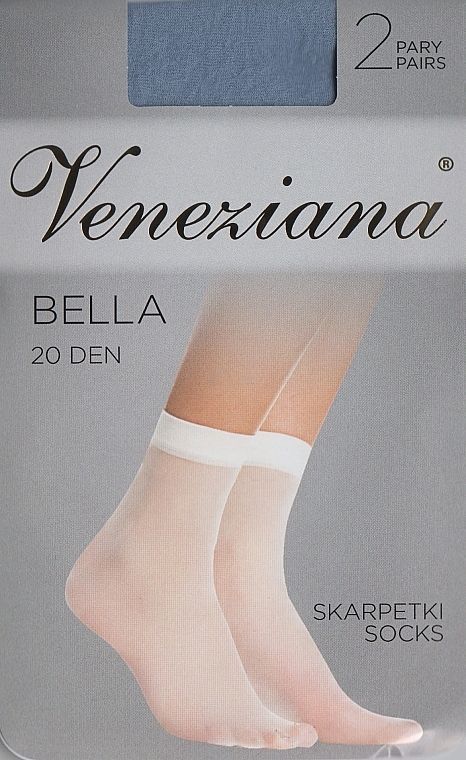 Women Socks "Bella" 20 Den, blue country - Veneziana — photo N1