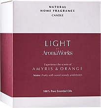 Scented Candle "Amyris & Orange" - AromaWorks Light Range Amyris & Orange Candle — photo N5