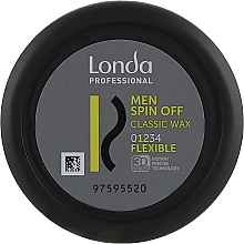 Fragrances, Perfumes, Cosmetics Normal Hold Hair Styling Wax - Londa Professional Men Spin Off Classic Wax