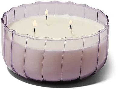 Salty Iris Scented Candle - Paddywax Ripple Glass Candle Salted Iris — photo N2