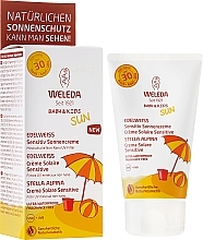 Fragrances, Perfumes, Cosmetics Sunscreen Body Milk for Sensitive Skin - Weleda Edelweiss Baby&Kids Sun SPF 30