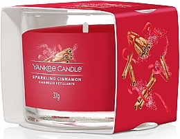 Scented Mini Candle in Jar - Yankee Candle Sparkling Cinnamon Filled Votive — photo N2