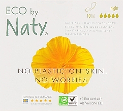 Fragrances, Perfumes, Cosmetics Night Sanitary Eco Pads, 10 pcs - Naty